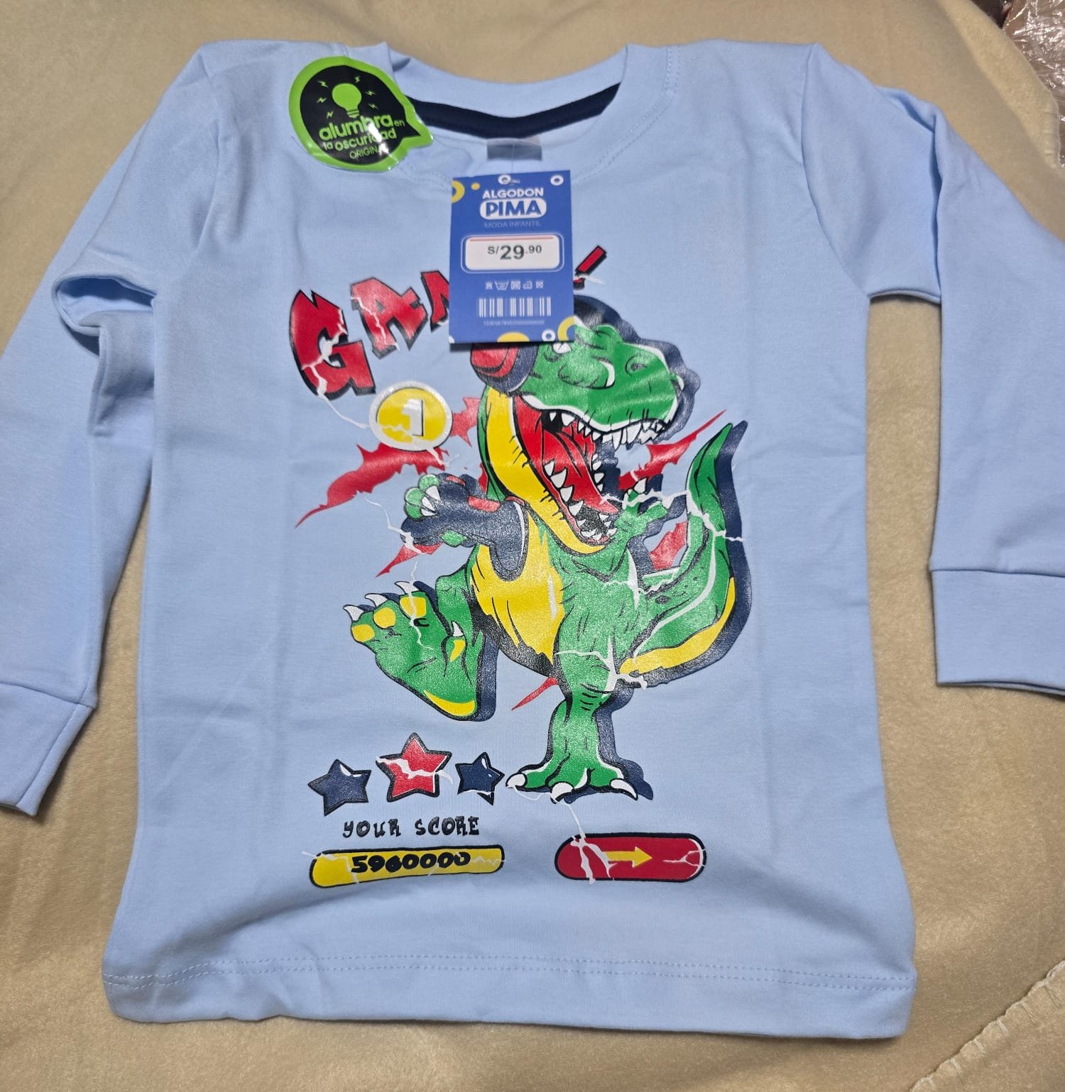 Polo Dinosaurio Gamer